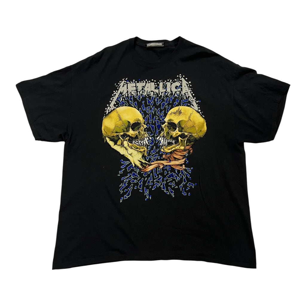 t shirt vintage con strass Metallica tg XXL
