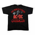 t shirt vintage sovrastampata acdc tg xL