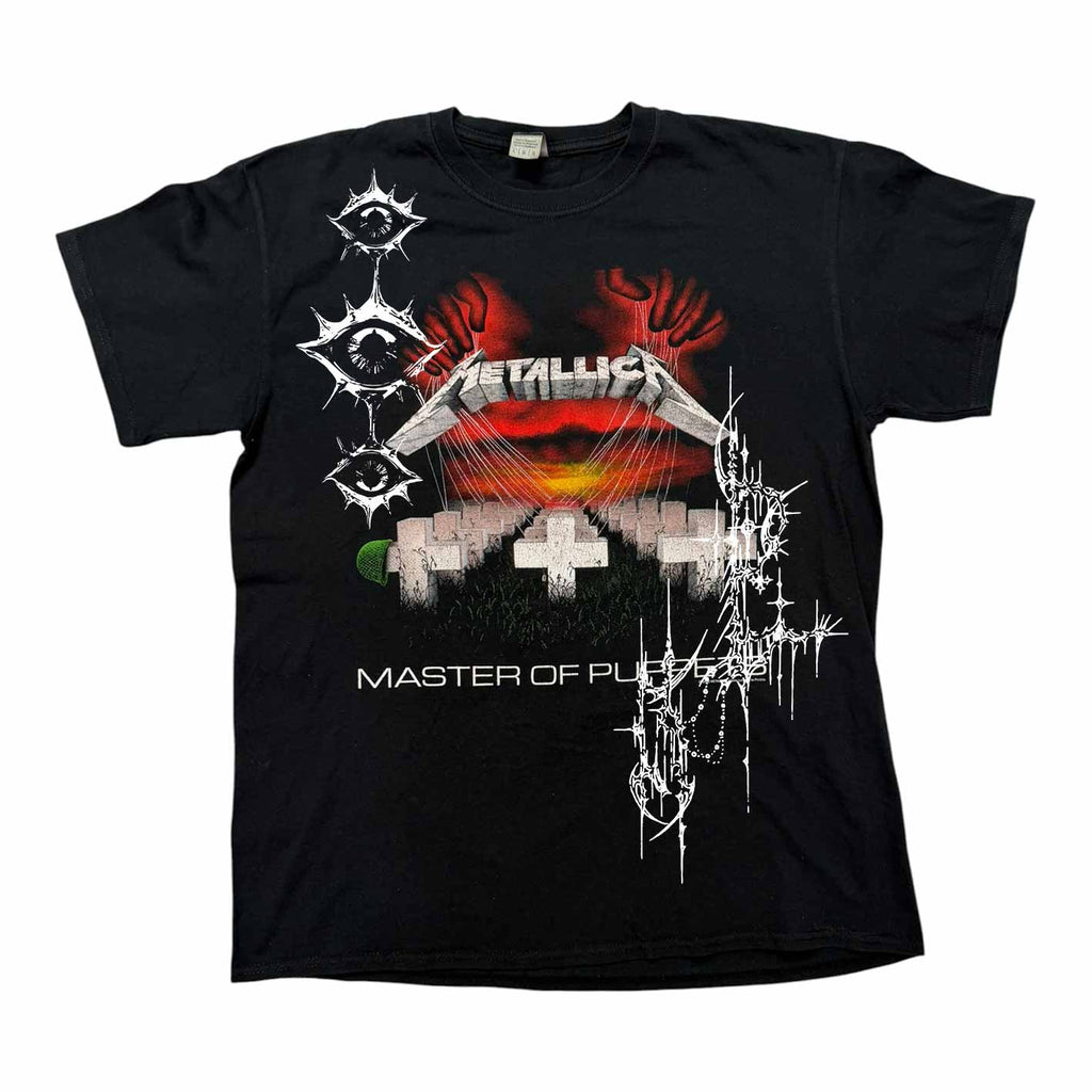 t shirt vintage sovrastampata con sigillism Metallica tg L