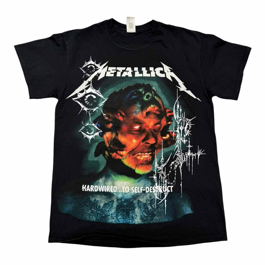 t shirt vintage sovrastampata con sigillism Metallica tg M