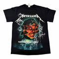 t shirt vintage sovrastampata con sigillism Metallica tg M