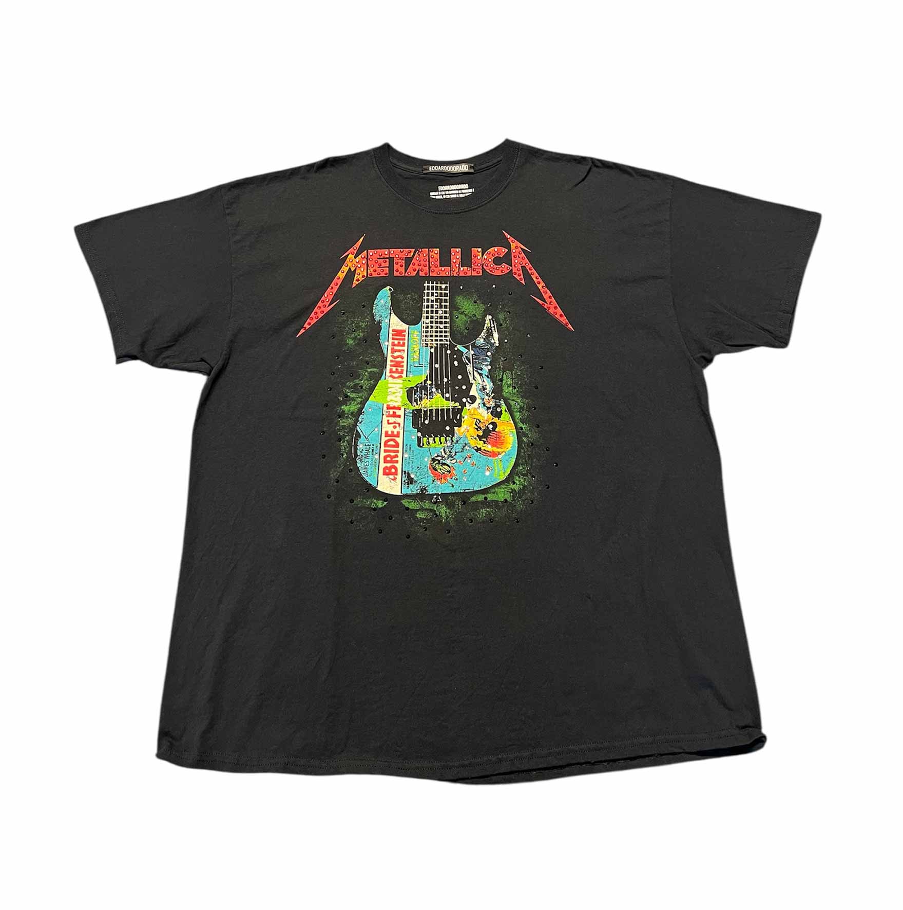 t shirt vintage con strass Metallica xxl