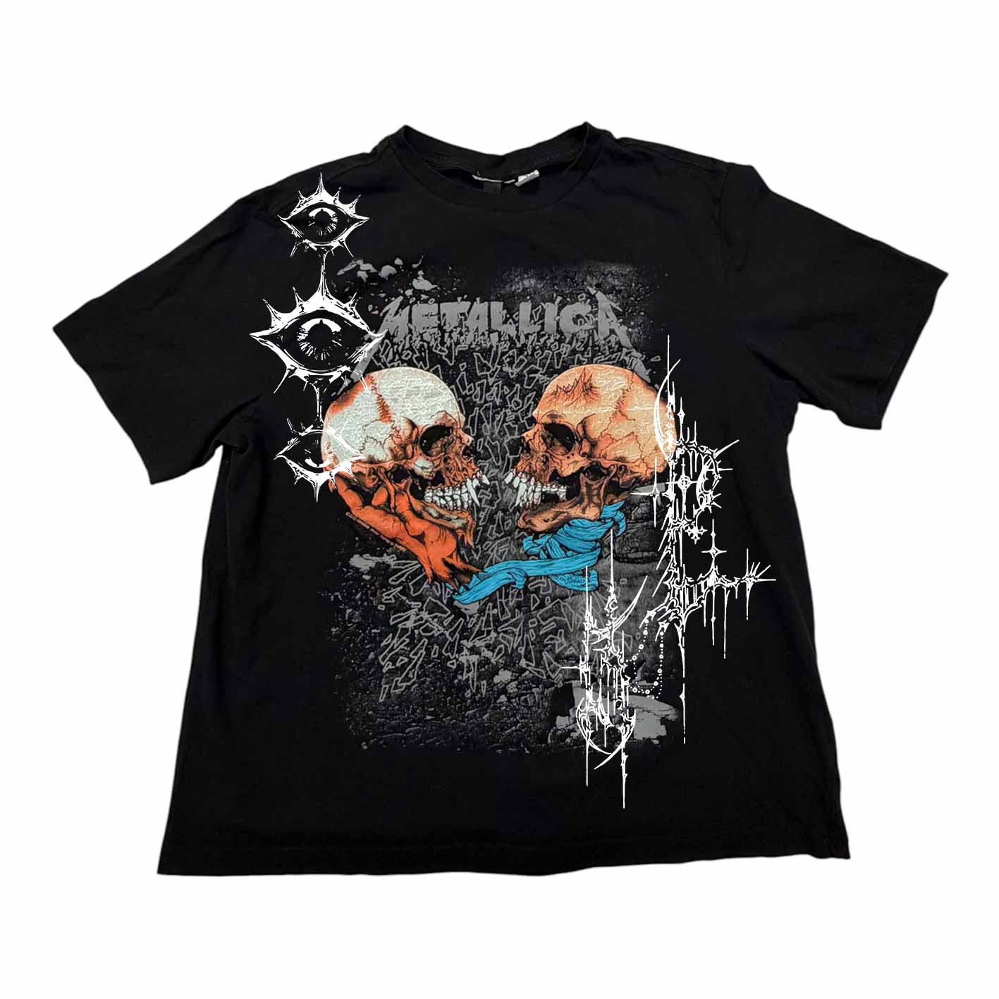 t shirt vintage sovrastampata con sigillism Metallica tg xL