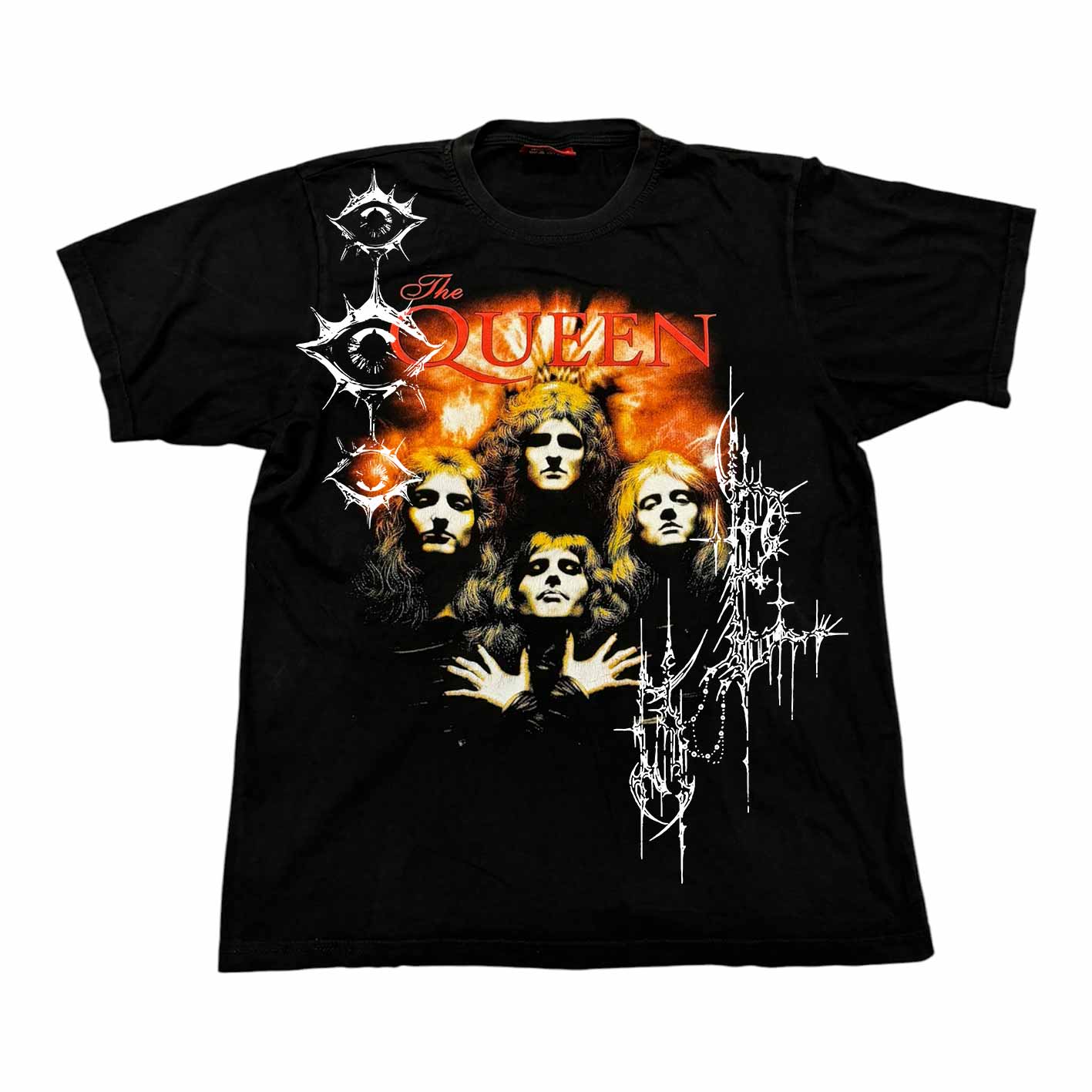 t shirt vintage sovrastampata con sigillism queen tg xL