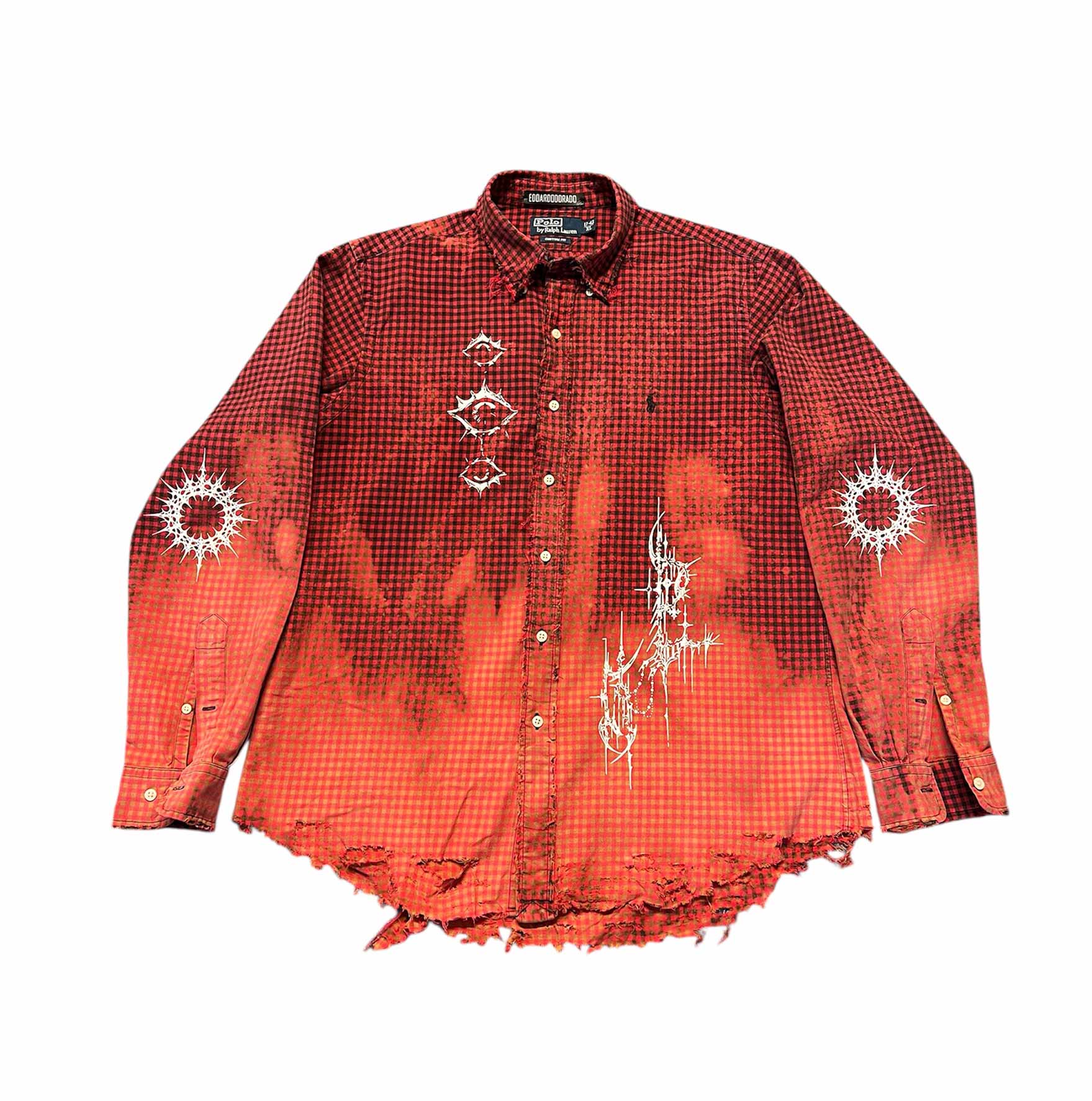 camicia vintage ralph lauren custom goth xl