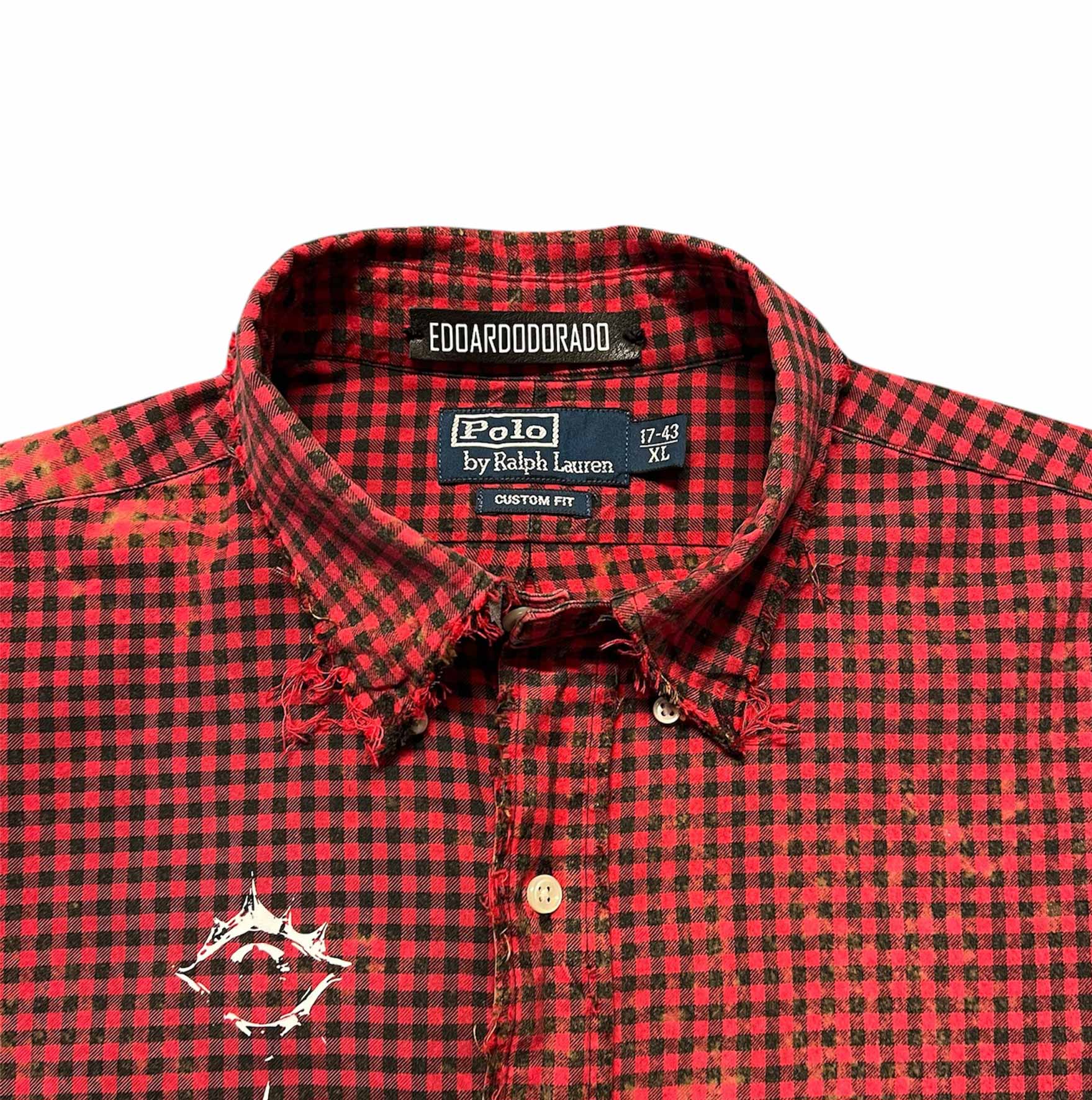 camicia vintage ralph lauren custom goth xl