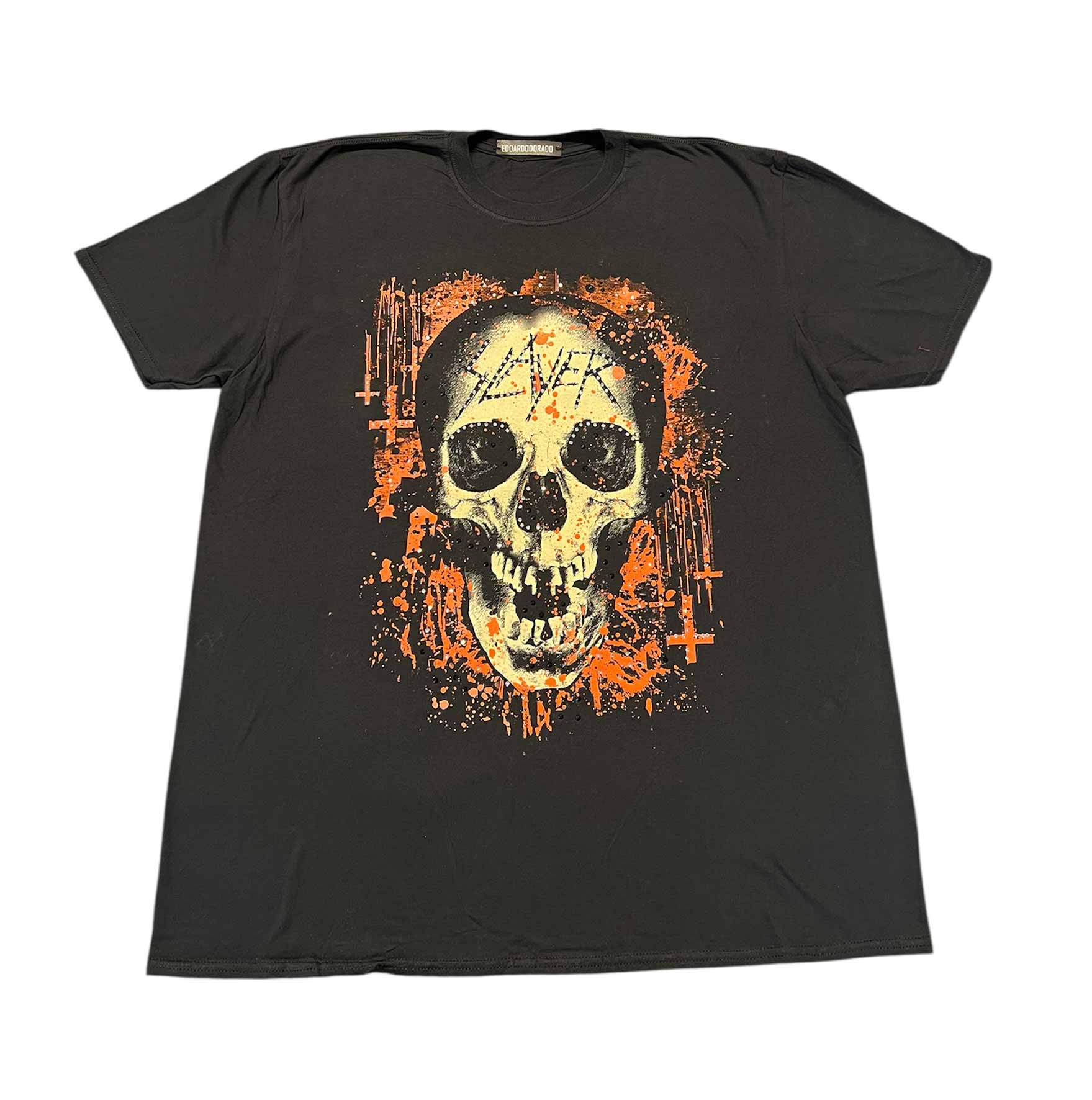 t shirt vintage con strass slayer xxl