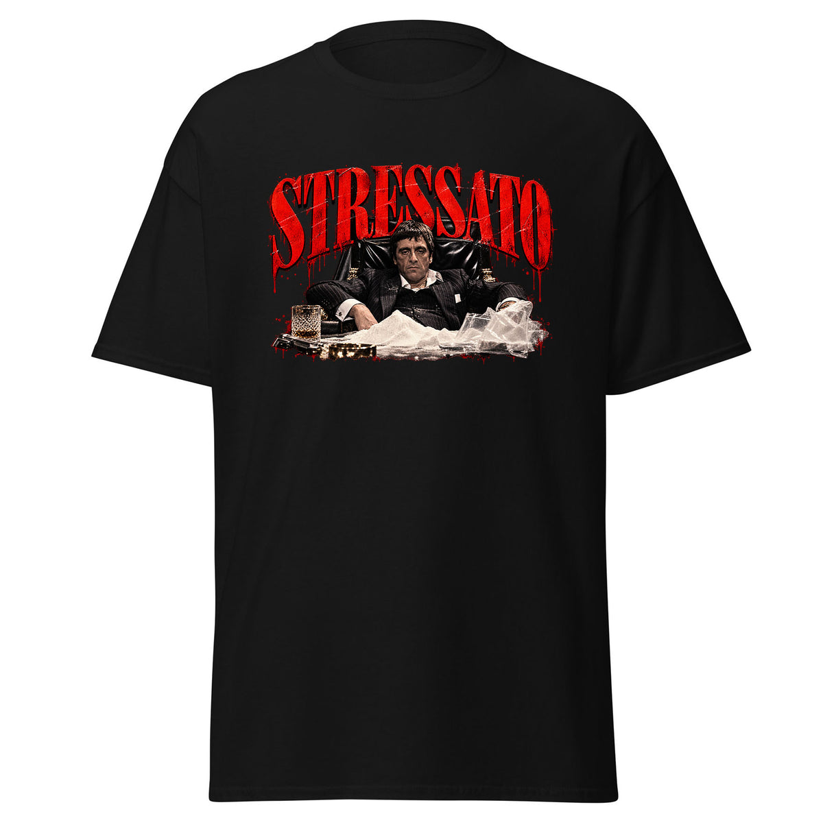 t shirt maniche corte stressato